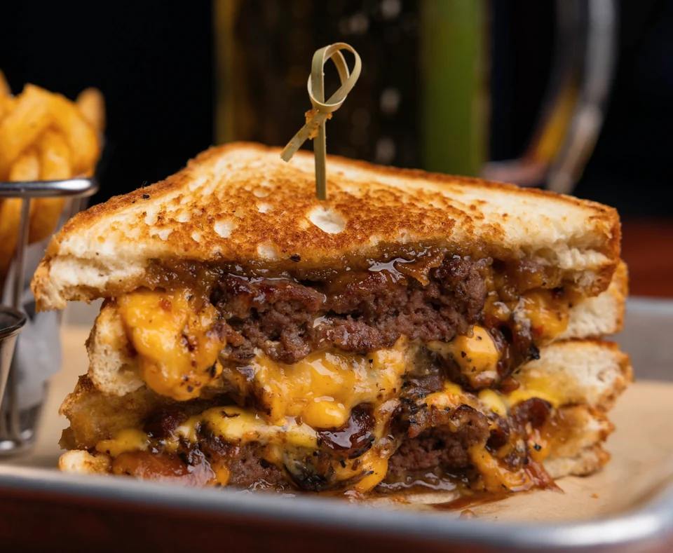207 Peachtree Patty Melt photographed for Peachtree Sporting Club