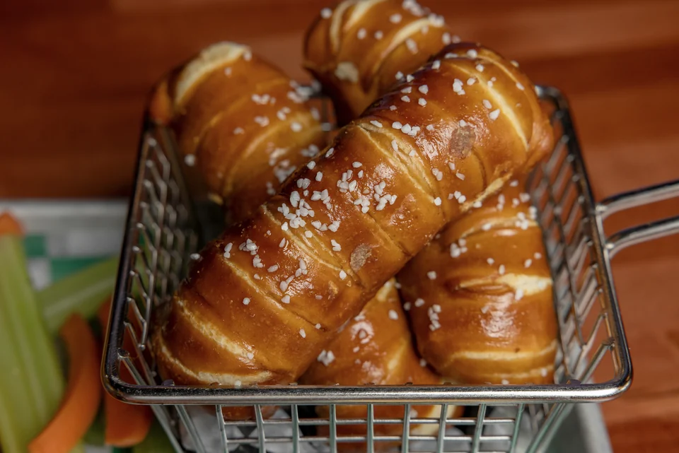 Baked Pretzel Sticks photographed for Peachtree Sporting Club