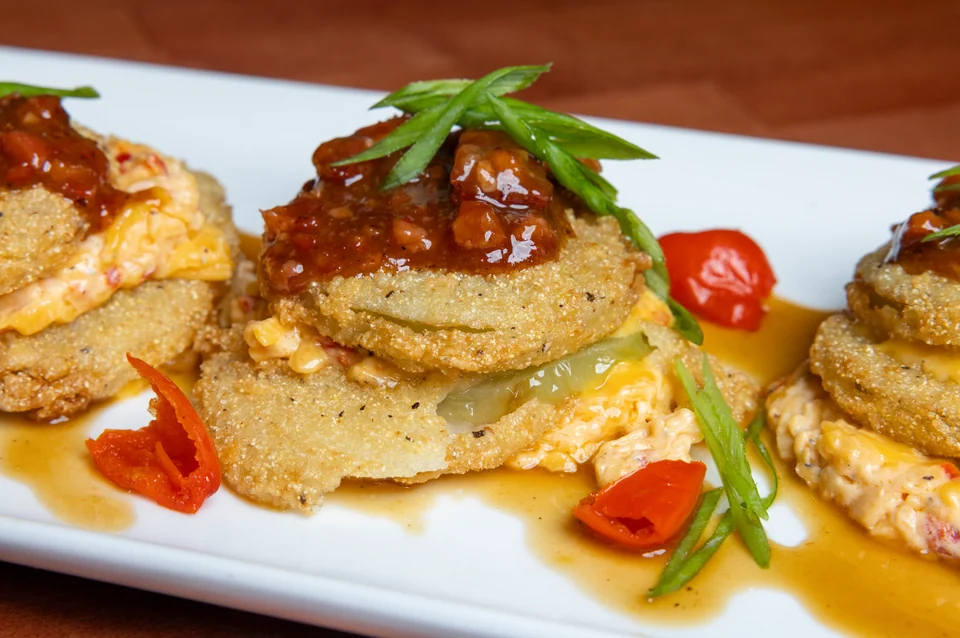 Fried Green Tomato Stack photographed for Peachtree Sporting Club