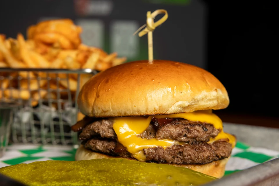 Hole-in-One Burger photographed for Peachtree Sporting Club