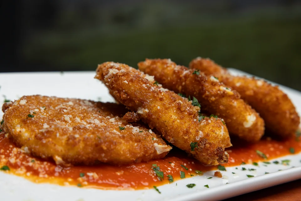 House-Made Fried Mozzarella Bites photographed for Peachtree Sporting Club
