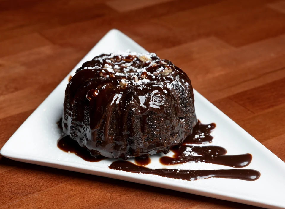 Molten Turtle Lava Cake photographed for Peachtree Sporting Club