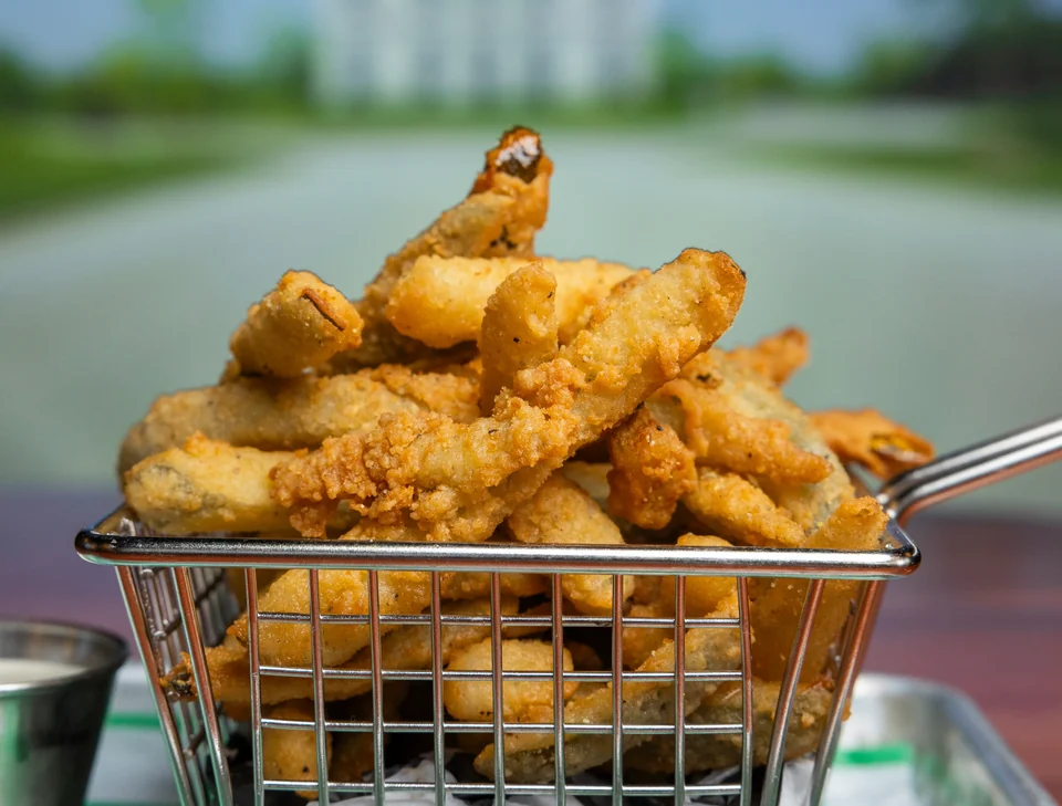 Zesty Pickle Fries photographed for Peachtree Sporting Club